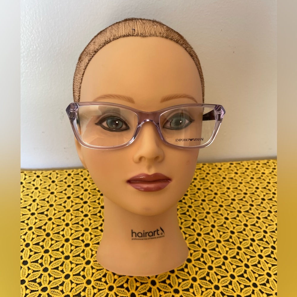 NWOT Emporio Armani EA3023 5071 52mm Lilac Transparent Eyeglass Frame